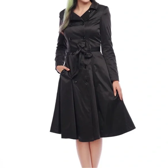 Collectif Jackets Coats Collectif Korrina Swing Trench Coat